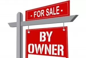 Home for sale by owner yard sign.